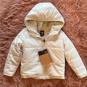 The North Face Mossbud Swirl reversible jacket size 12-18 months ice blue NWT